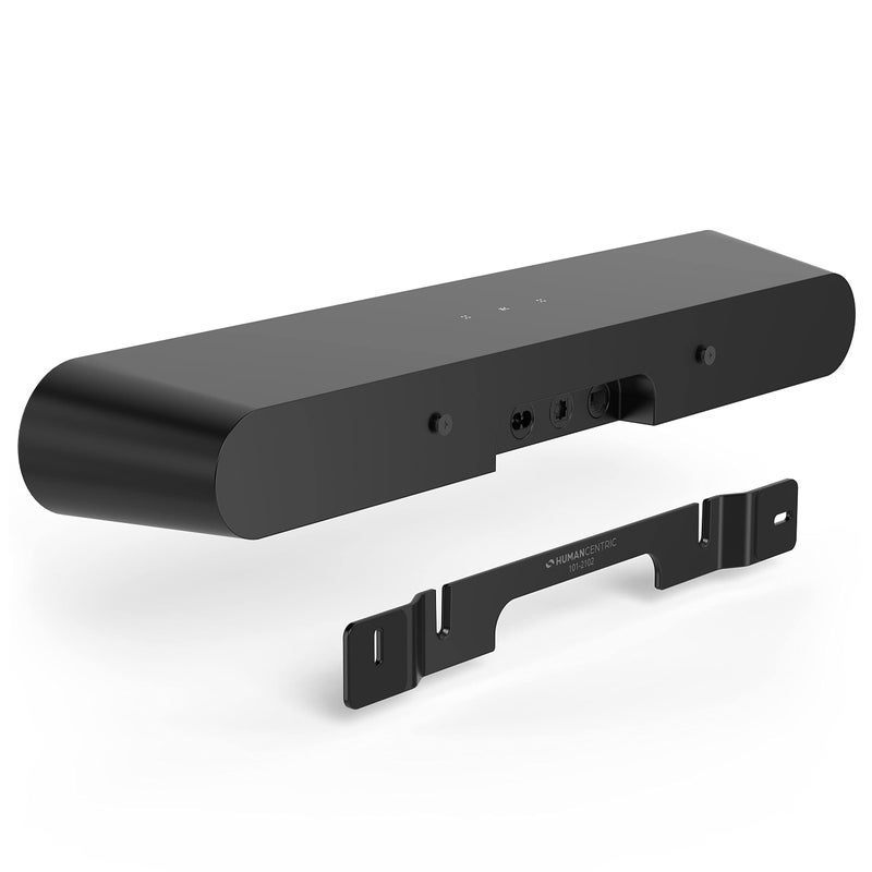 HumanCentric Wall Mount Compatible with Sonos Ray Sound Bar (Black), Mount on Wall Under TV, Floating Style, Hidden Design, Hardware Included - Image 1