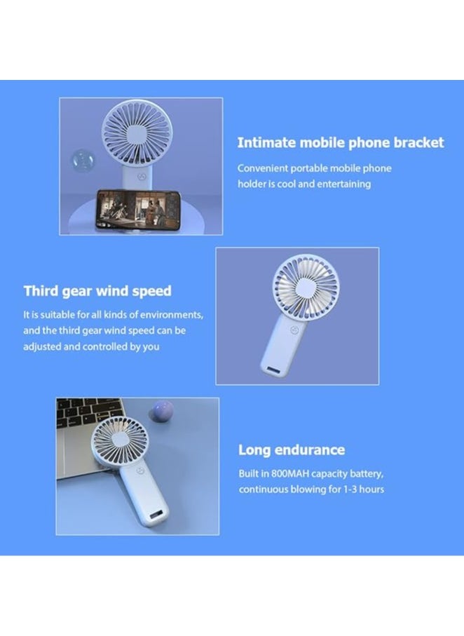 Generic USB Mini Handheld Fan Ultra-quiet Portable Student Office Outdoor Travel 3 Speed Small Cooling Fans  - Image 3