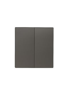 Donmarco 2 Gang 1 Way Momentary Switch – Ultra Thin Glass, Modern & Durable, Fire-Resistant Electric Switch, 15-Year Warranty, Wall Switch for Home and Office (Matt Grey)  - Image 1