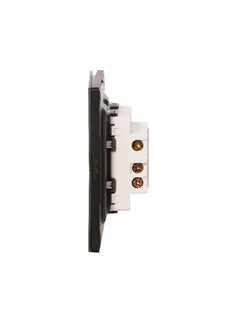 Donmarco 2 Gang 1 Way Momentary Switch – Ultra Thin Glass, Modern & Durable, Fire-Resistant Electric Switch, 15-Year Warranty, Wall Switch for Home and Office (Matt Grey)  - Image 3