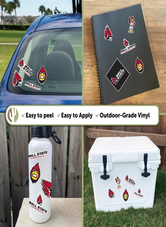 Desert Cactus Ball State University Sticker Cardinals Ball U Sticker Vinyl Decals Laptop Water Bottle Car Scrapbook Sheet T2 (Type 2) - Image 2