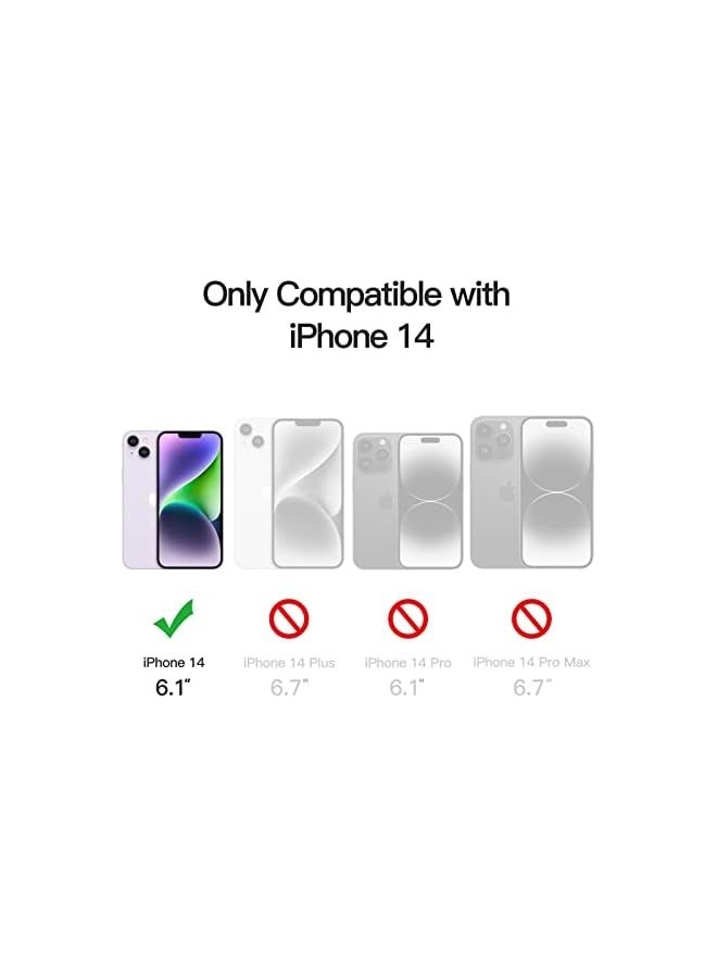 Jetech Magnetic Case for iPhone 14 6.1-Inch Compatible with MagSafe, Translucent Matte Back Slim Shockproof Phone Cover (Light Purple) - Image 2