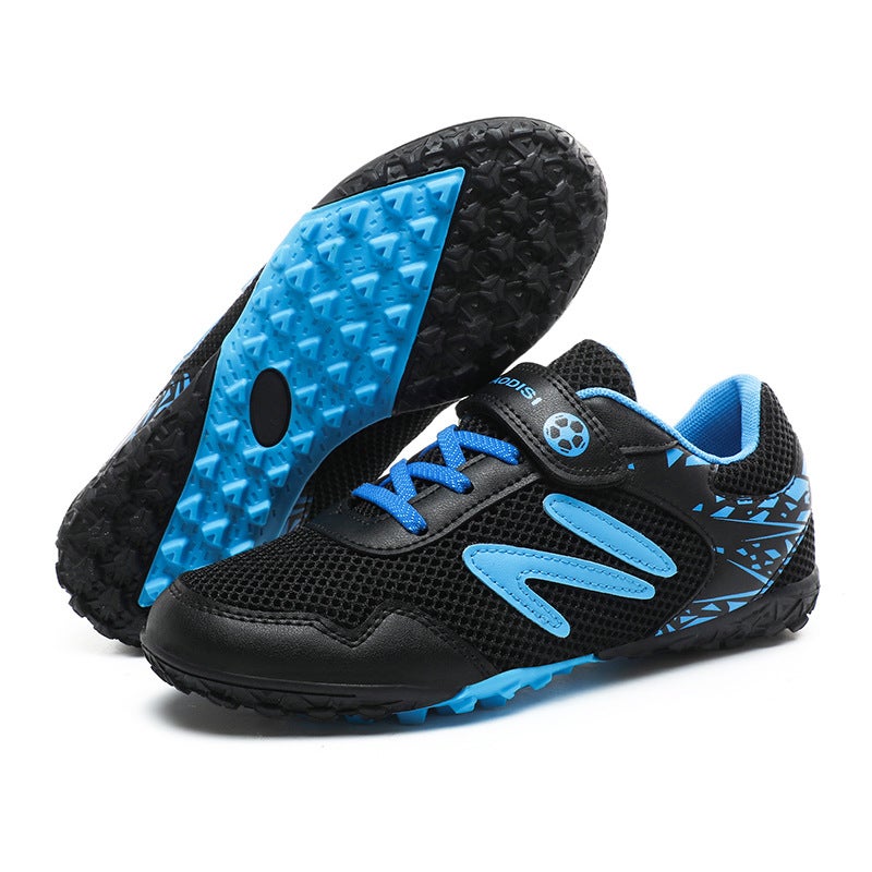 Kids' Soccer Shoes Breathable Mesh Hook-and-Loop TF Studs Unisex Low-Top Training - Image 1