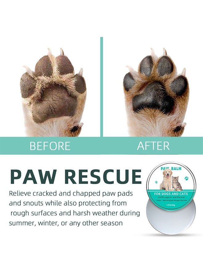 واقي وسادة بلسم المخالب للحيوانات الأليفة والكلاب والقطط، بلسم مهدئ للمخالب، يعالج ويصلح ويرطب الأنف والكفوف الجافة، حماية طبيعية ومهدئ للمخالب للوسادات والأنوف الجافة، كريم للقدمين بتركيبة بيطرية، فيتامين هـ والصبار، يحمي ويصلح - Image 5