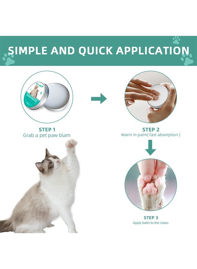 واقي وسادة بلسم المخالب للحيوانات الأليفة والكلاب والقطط، بلسم مهدئ للمخالب، يعالج ويصلح ويرطب الأنف والكفوف الجافة، حماية طبيعية ومهدئ للمخالب للوسادات والأنوف الجافة، كريم للقدمين بتركيبة بيطرية، فيتامين هـ والصبار، يحمي ويصلح - Image 4