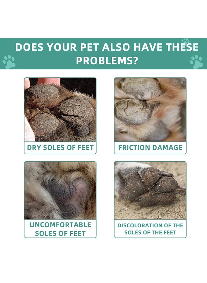 واقي وسادة بلسم المخالب للحيوانات الأليفة والكلاب والقطط، بلسم مهدئ للمخالب، يعالج ويصلح ويرطب الأنف والكفوف الجافة، حماية طبيعية ومهدئ للمخالب للوسادات والأنوف الجافة، كريم للقدمين بتركيبة بيطرية، فيتامين هـ والصبار، يحمي ويصلح - Image 2