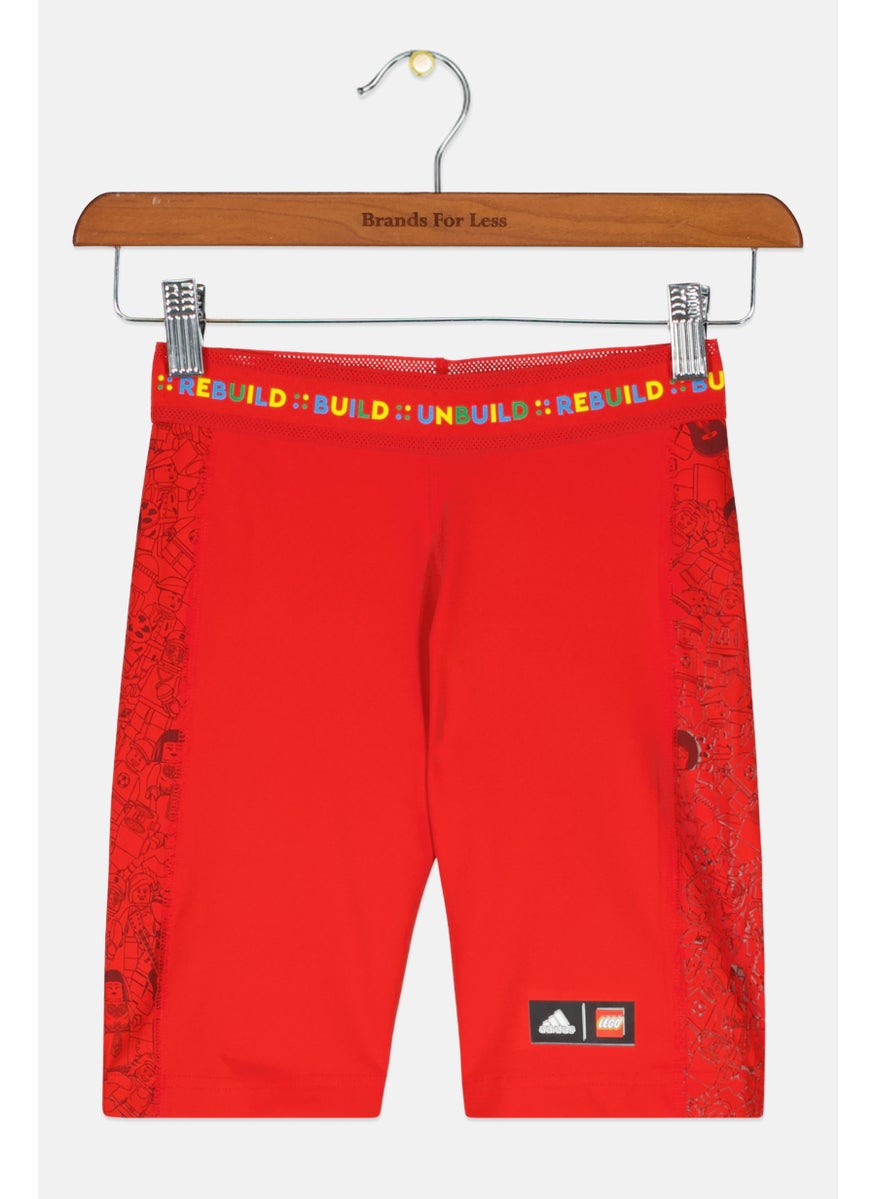 adidas Originals Adidas Originals x Lego Kids Boy Sport Fit Training Tight Short, Red  - Image 1