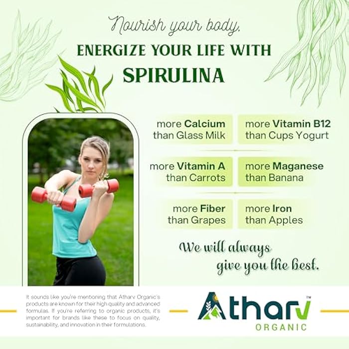 Spirulina Supplement 1000mg | 120 Vegan Capsules | Rich in Natural Nutrients | Non-GMO & Gluten-Free | Daily Wellness Support - Image 2