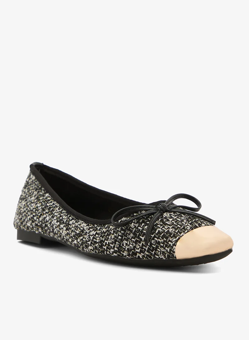 ايلا Gold Accent Two Tone Tweed Ballet Flats