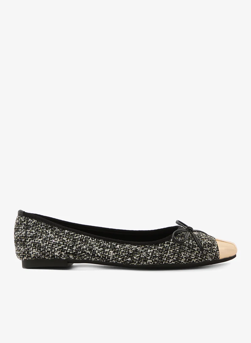 ايلا Gold Accent Two Tone Tweed Ballet Flats