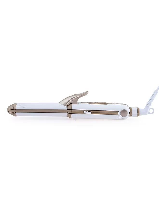 Multi Function 3 In 1 Ceramic Straighter Km - 1213 Golden/White - Image 2
