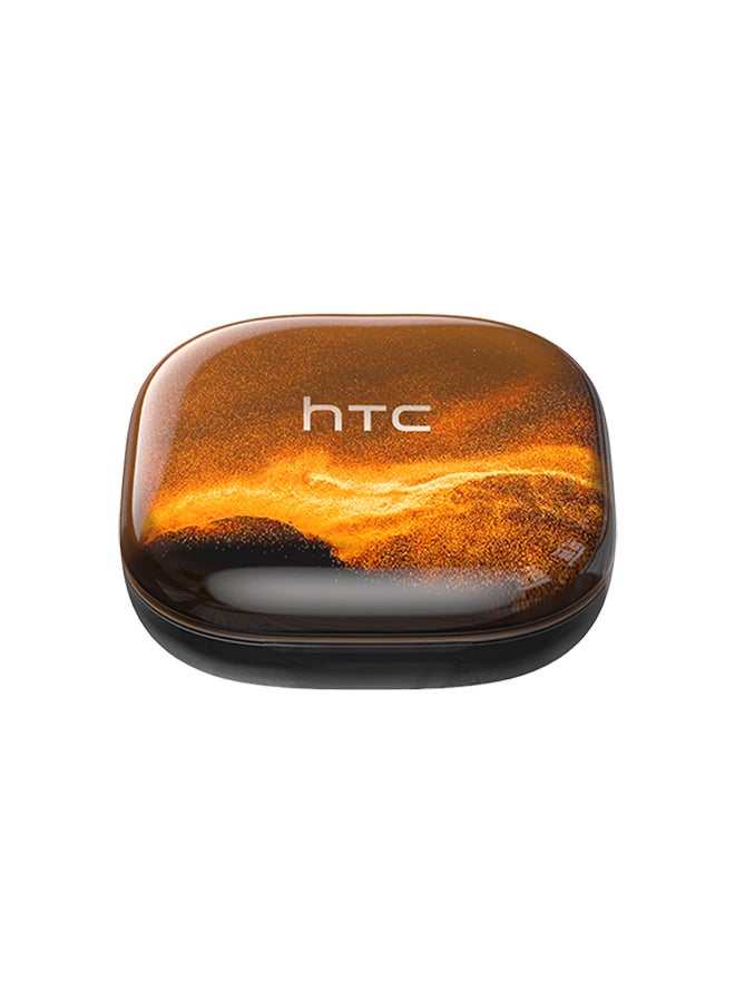 HTC NE10 OWS Wireless Earbuds, Bluetooth 5.4, HD Bass Sound, AI Translator Earphones, Adaptive EQ, IPX5 Water Resistance, 40-Hour Battery Life, 4-Hour Music Playback, Touch Control, Lightweight Sport Headphones, Orange orange - Image 3