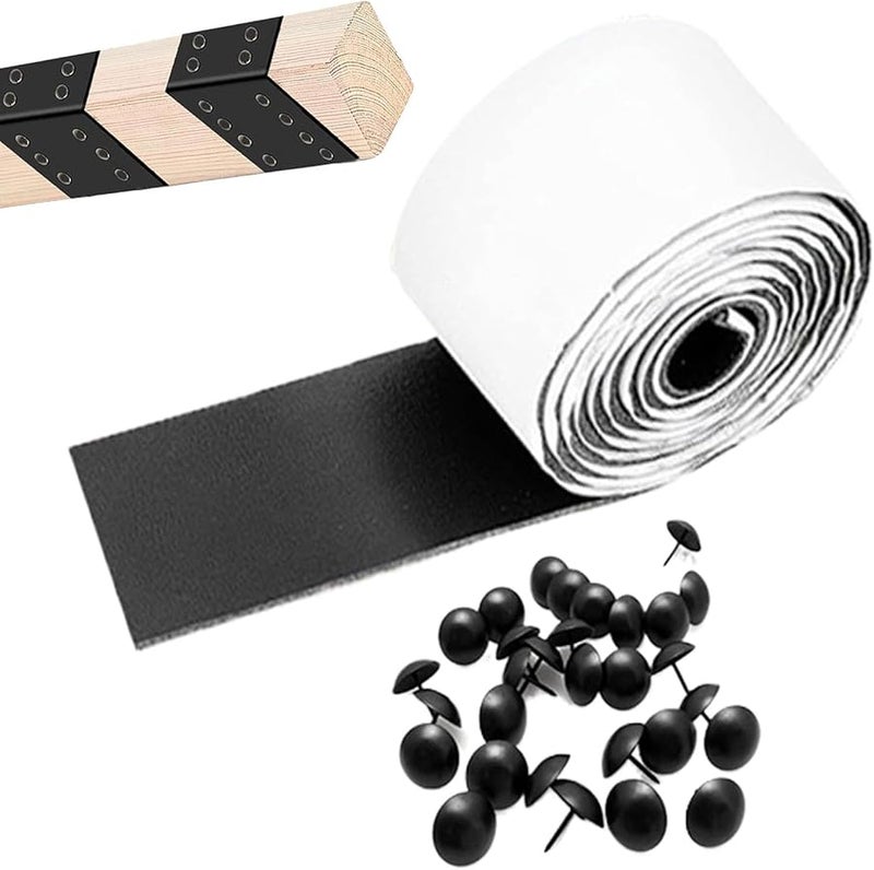 Flexible Wood Beam Gap Hiding Strap Adhesive Repair Tape PVC Leather Metal Look Color L - Image 1