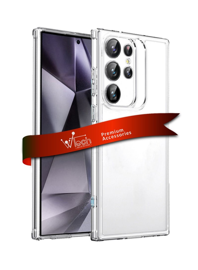 Wtech TPU Soft Corners With Hard PC Case Cover For Samsung Galaxy S24 Ultra 5G 2024 Clear - Image 1