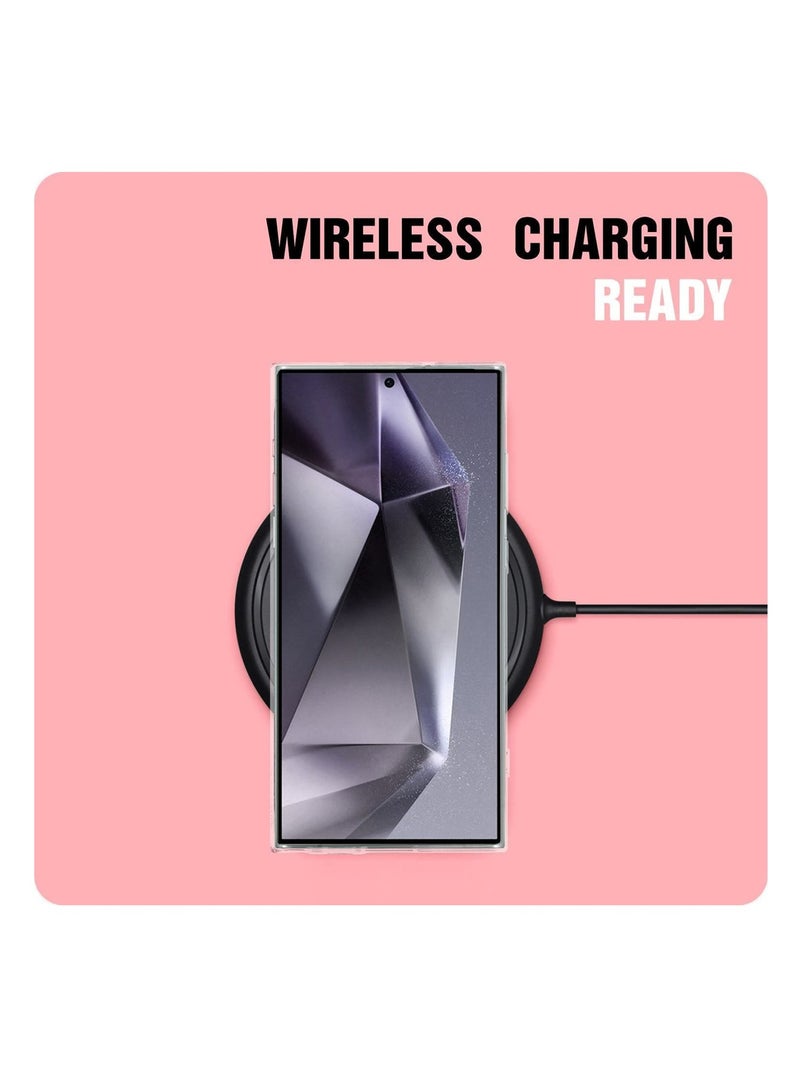 Wtech TPU Soft Corners With Hard PC Case Cover For Samsung Galaxy S24 Ultra 5G 2024 Clear - Image 5