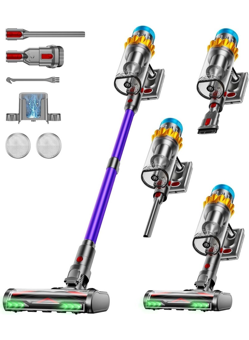 Cordless Vacuum Cleaner, 600W Motor 70Mins 50KPA Powerful, Self-Stand Cordless Stick Vacuum Rechargeable Anti-Tangle/LED Screen/1.8L Cup for Home Pet Hair/Carpet/All Floor - Image 1