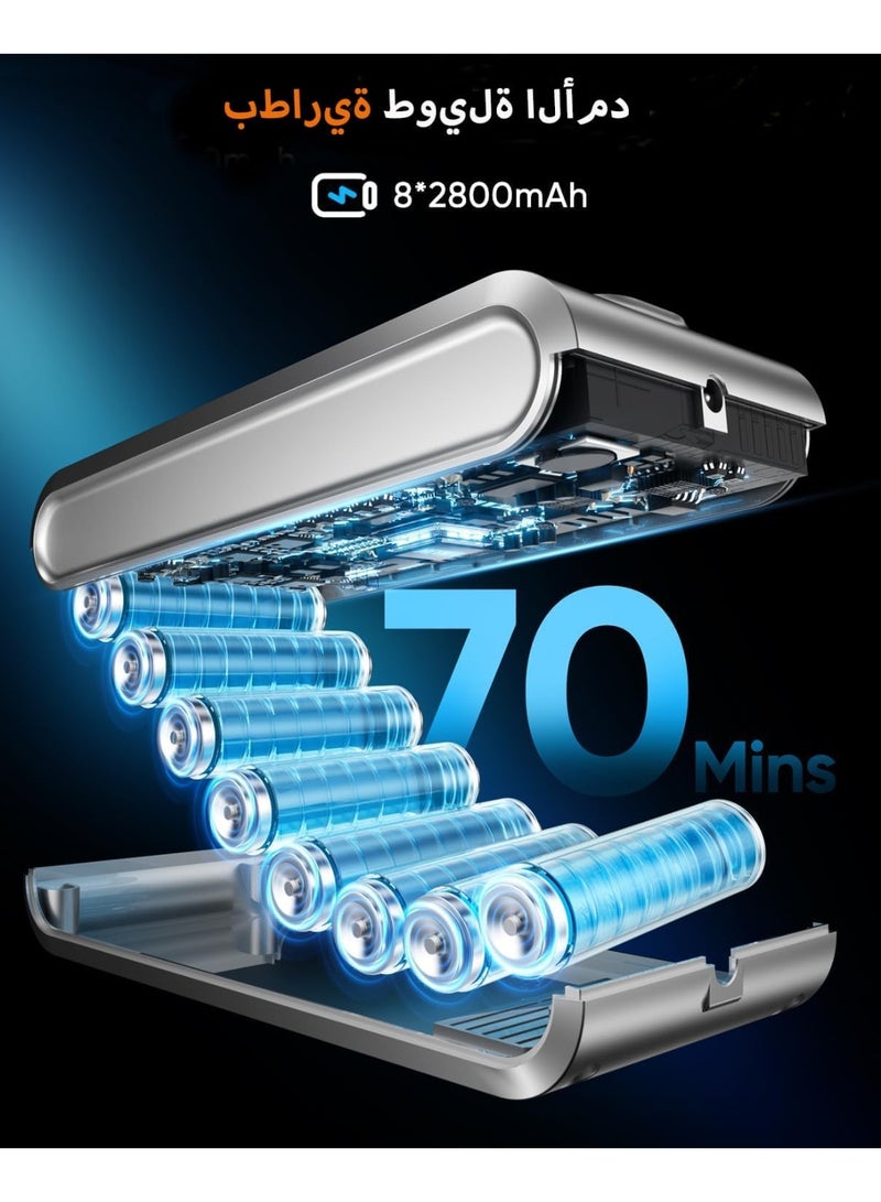 Cordless Vacuum Cleaner, 600W Motor 70Mins 50KPA Powerful, Self-Stand Cordless Stick Vacuum Rechargeable Anti-Tangle/LED Screen/1.8L Cup for Home Pet Hair/Carpet/All Floor - Image 2