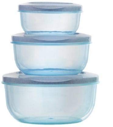 Skyzone skyzone Plastic Round Food Storage Container Jar Set Box, Plastic Lunch Box for Kitchen Refrigerator, Microwave Safe, Office Storage of Pasta Grocery Dry Fruits Snacks (5 Pcs) - Image 3