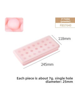 French Bakery Filling Mold Silicone Ice Ball With Lid Custard Yogurt Frozen Ice Cube Ice Box Mooncake Mold-Color:21-hole Powder 2.5cm About 7g (applicable To 50 75 100g Mooncake Flowing Filling) With Lid Fb57640