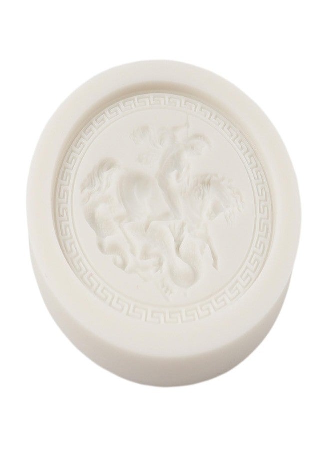 QDMOLDS قالب سيليكون على شكل ملاك، قالب فرسان يونانيين قدماء، قوالب عجينة السكر لتزيين الكيك والكب كيك، زينة سكر، شوكولاتة، حلوى، عجينة سكر، طين بوليمر - Image 4