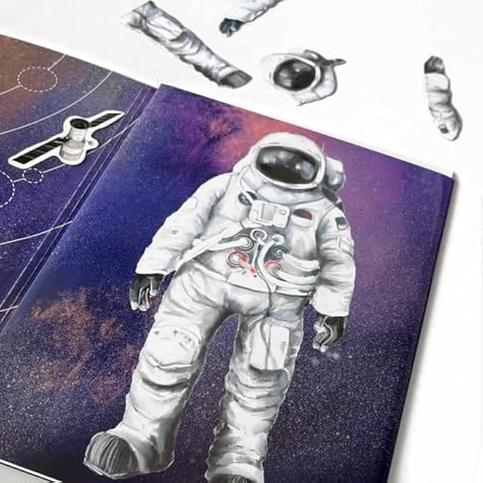 MAGBOOK  SPACE | MAGNETIC ACTIVITY BOOK FOR KIDS 3+ | STEM EDUCATIONAL TOY WITH 40 REUSABLE MAGNETS, 4 SCENE BOARDS & ACTIVITY SHEET | SOLAR SYSTEM LEARNING, TRAVEL TOY - Image 4