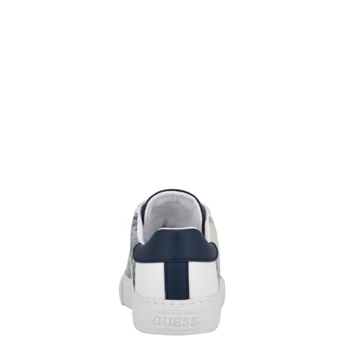 GUESS Women's Loven3 Sneaker, White/Blue 171, 7.5 - Image 4