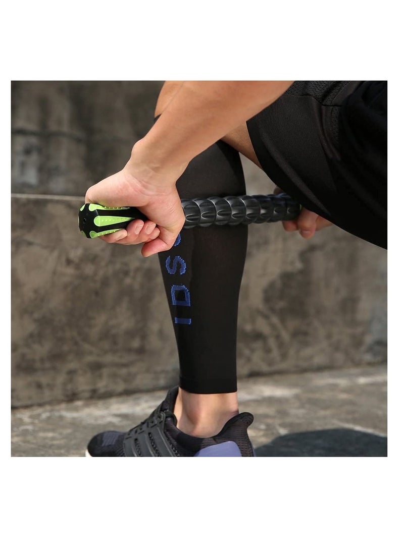 Excefore عصا تدليك العضلات، مدلك العضلات، عصا تدليك الجسم، مدلك عضلات الظهر والساق، تقليل الألم، الاسترخاء والتوتر، تخفيف التشنجات (أسود) - Image 4