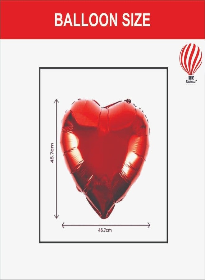 Hk Balloons 9Pcs Valentines Day Decoration Items with Love Foil Balloon Anniversary Decoration Kit For Girlfriend, Boyfriend, Husband Wedding Decoration Backdrop Kit Set - Image 3