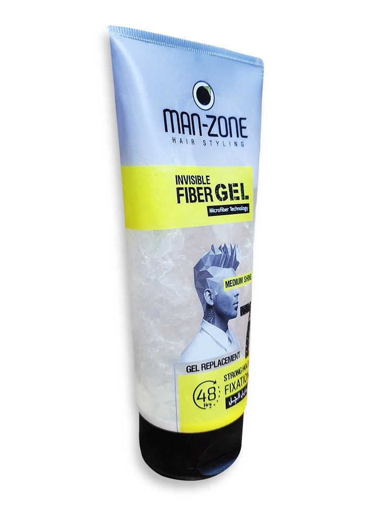 Man's Zone Invisible Fiber Gel - Medium Shine Clear 175ml - Image 3