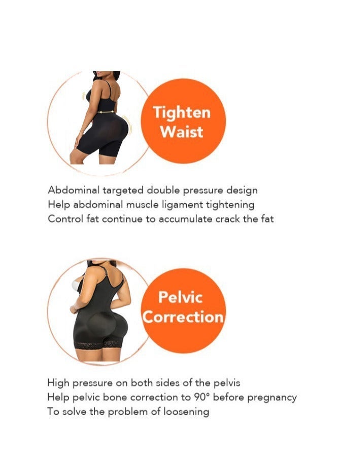Women's Full Body Daily Lifting Corsets Bustier Waist Trainer Shapewear with Zipper - Image 3