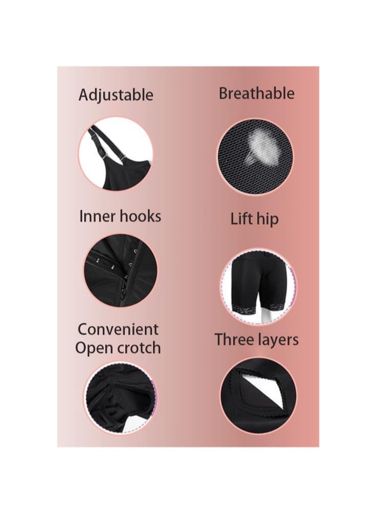 Women's Full Body Daily Lifting Corsets Bustier Waist Trainer Shapewear with Zipper - Image 4