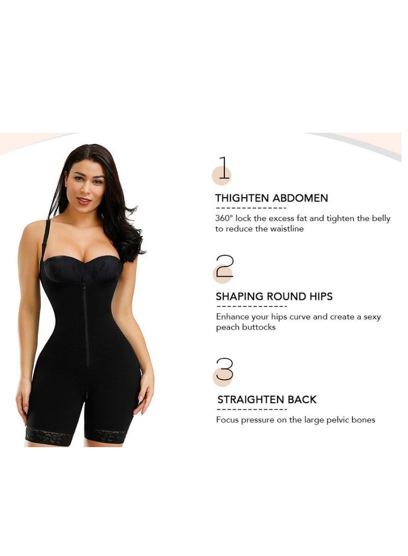 Women's Full Body Daily Lifting Corsets Bustier Waist Trainer Shapewear with Zipper - Image 2