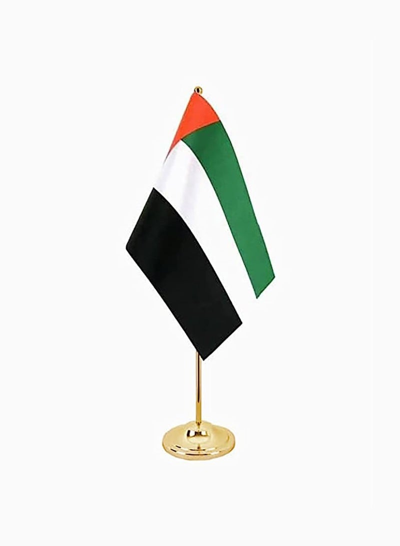 UAE National Flag With Metal Stand For Office Desk And National Day Celebration