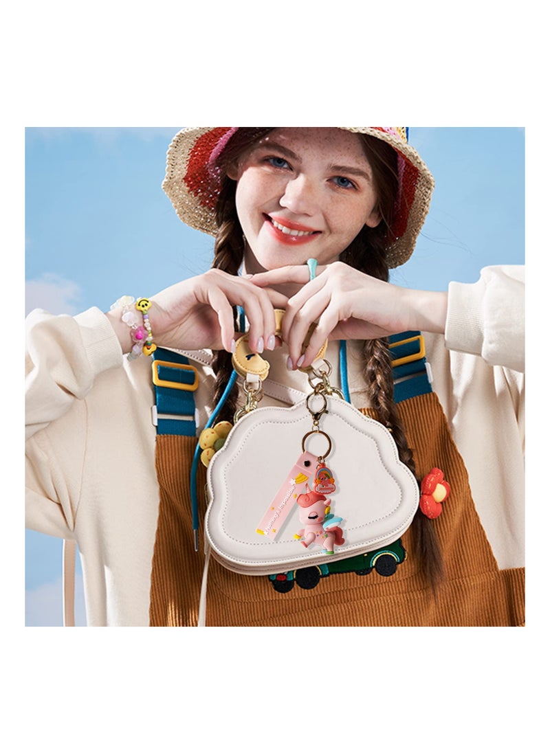 KASTWAVE Cute Keychain Gift - Unicorn Keychain Kawaii Accessories Key Chain Backpack Charms Car Keys Keychain for Kids Girls  - Image 5
