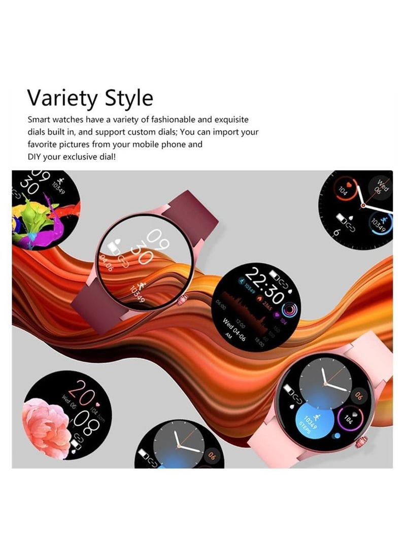 DMG TECH - Smart Watches for Women Men (Answer/Make Calls),1.43" Round Fitness Tracker, Smartwatch with Heart Rate Monitor Sleep, IP68 Waterproof,Blood Oxygen/Glucose/Blood Pressure - Image 1