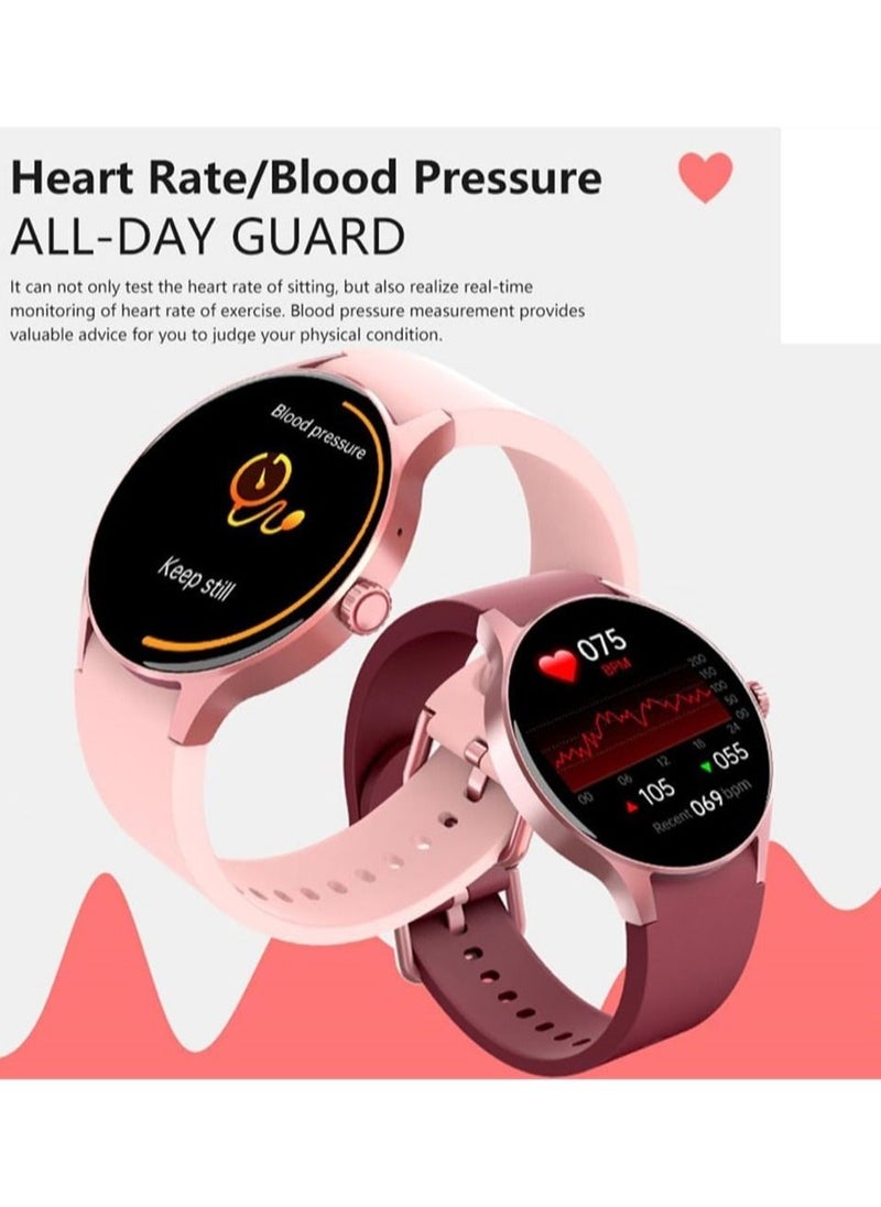 DMG TECH - Smart Watches for Women Men (Answer/Make Calls),1.43" Round Fitness Tracker, Smartwatch with Heart Rate Monitor Sleep, IP68 Waterproof,Blood Oxygen/Glucose/Blood Pressure - Image 1