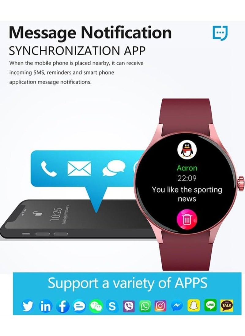 DMG TECH - Smart Watches for Women Men (Answer/Make Calls),1.43" Round Fitness Tracker, Smartwatch with Heart Rate Monitor Sleep, IP68 Waterproof,Blood Oxygen/Glucose/Blood Pressure - Image 1