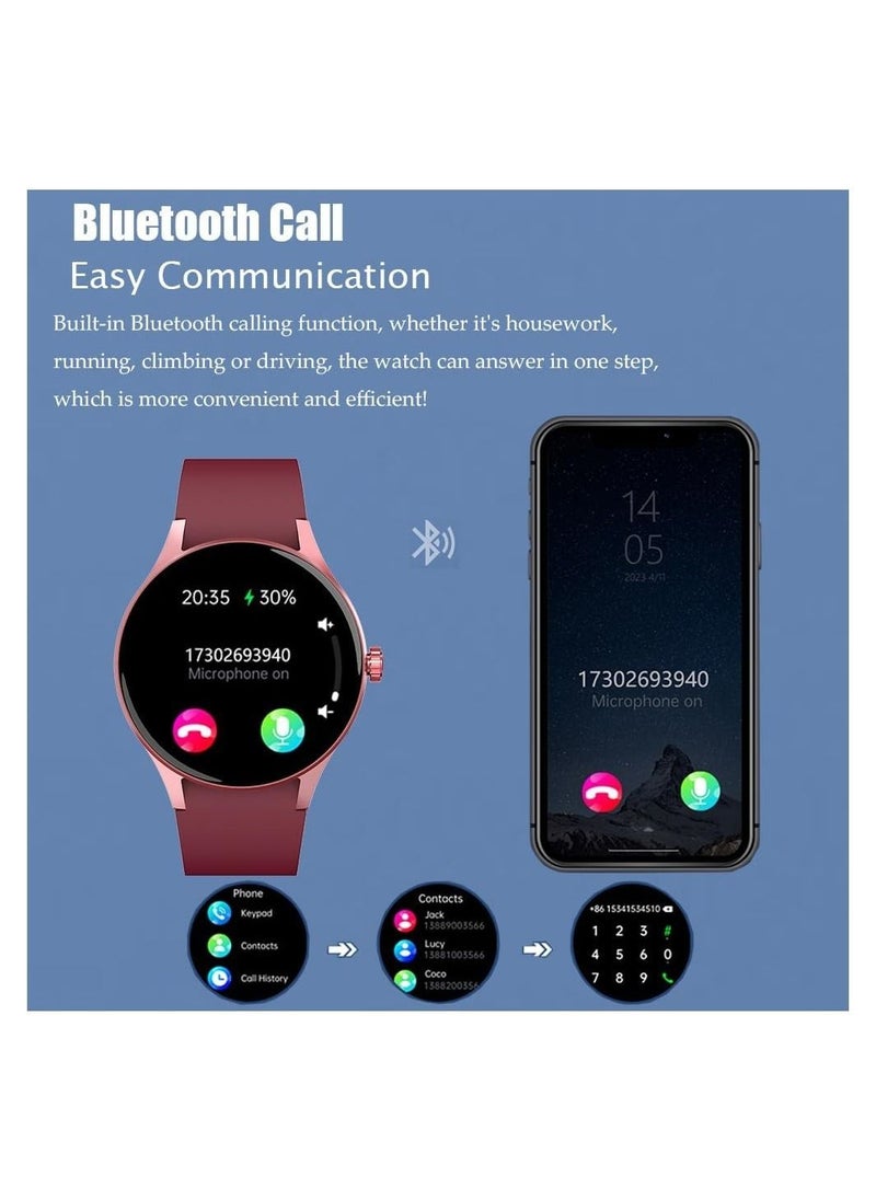 DMG TECH - Smart Watches for Women Men (Answer/Make Calls),1.43" Round Fitness Tracker, Smartwatch with Heart Rate Monitor Sleep, IP68 Waterproof,Blood Oxygen/Glucose/Blood Pressure - Image 1