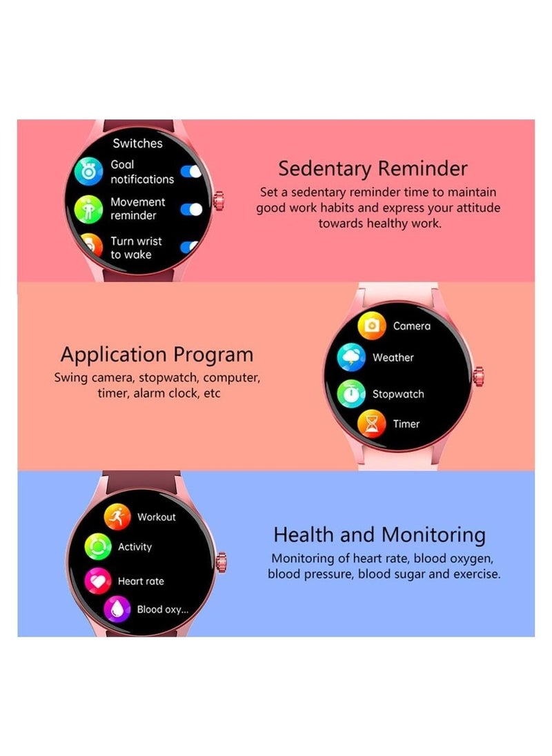DMG TECH - Smart Watches for Women Men (Answer/Make Calls),1.43" Round Fitness Tracker, Smartwatch with Heart Rate Monitor Sleep, IP68 Waterproof,Blood Oxygen/Glucose/Blood Pressure - Image 1