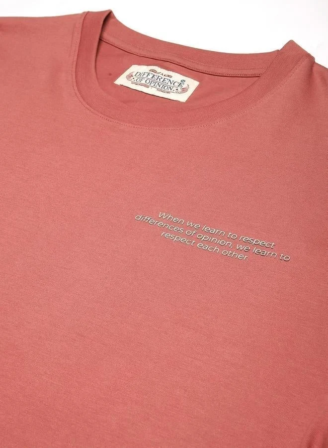 Difference of Opinion Men Oversized Crew Neck Printed T-Shirt