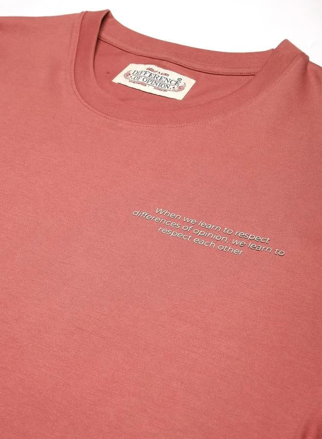 Difference of Opinion Men Oversized Crew Neck Printed T-Shirt