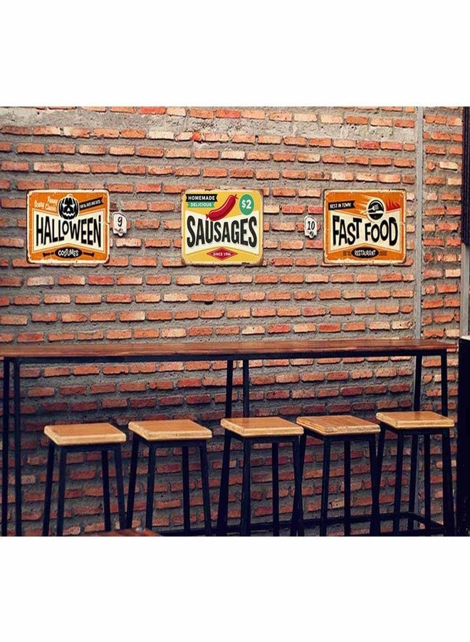 AOYEGO Sausage Tin Sign,Homemade Delicious Meat Hot Dog Food Vintage Metal Tin Signs for Cafes Bars Pubs Shop Wall Decorative Funny Retro Signs for Men Women 8x12 Inch - Image 4