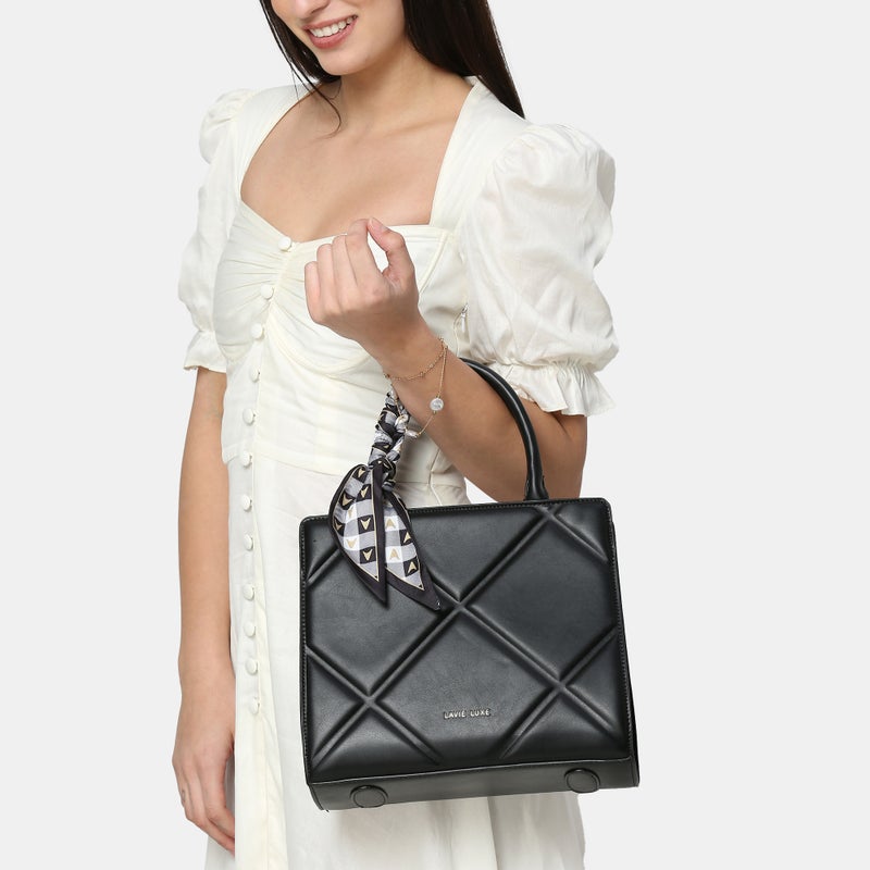 Lavie Luxe Women's  Quare25 Medium  Satchel (Black) - Image 2