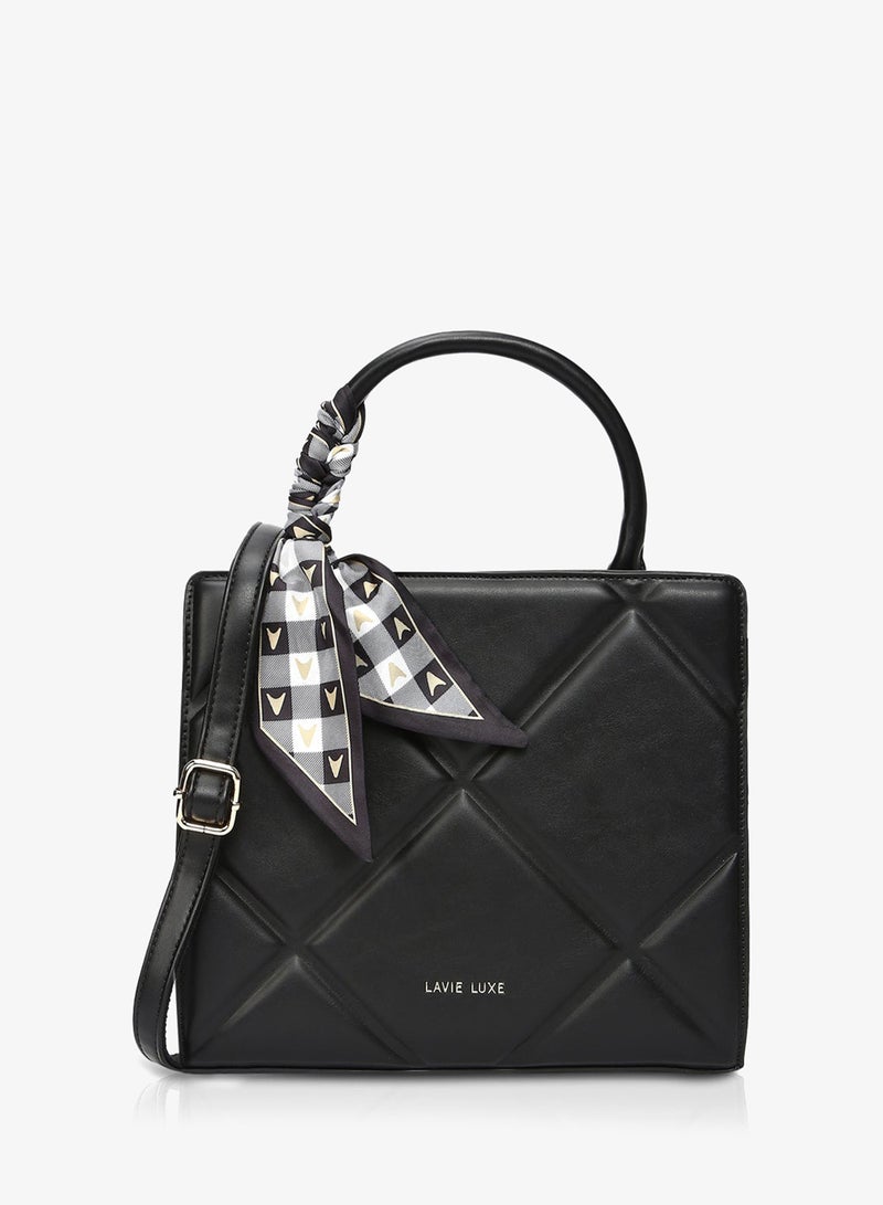 Lavie Luxe Women's  Quare25 Medium  Satchel (Black) - Image 1