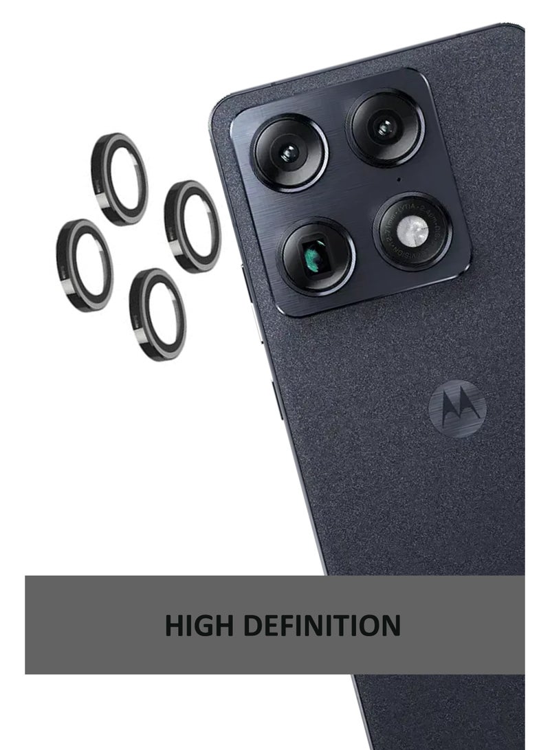 For Motorola Signature 5G - Black Camera Lens Glass Protector -9H Hardness Transparent HD Protective Tempered Glass Protector - Lens Shield / Scratch-Resistant Camera Glass Protector/ Anti-Scratch/Case Friendly - Image 4