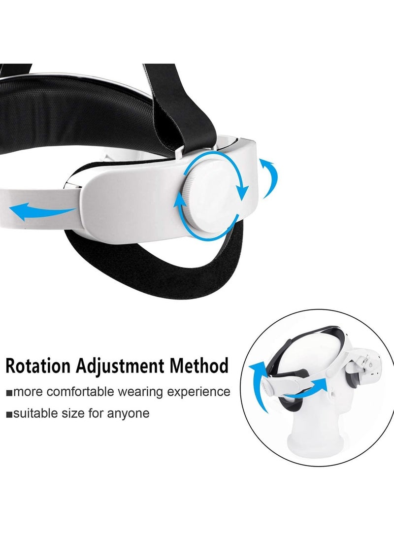 Generic Halo Strap for Oculus Quest 2 and Silicone Face Cover Adjustable Replacement for Quest 2 Elite Strap Relieved Face ​Pressure Comfortable Touch for Oculus Quest 2 VR Accessories Head Strap White  - Image 5