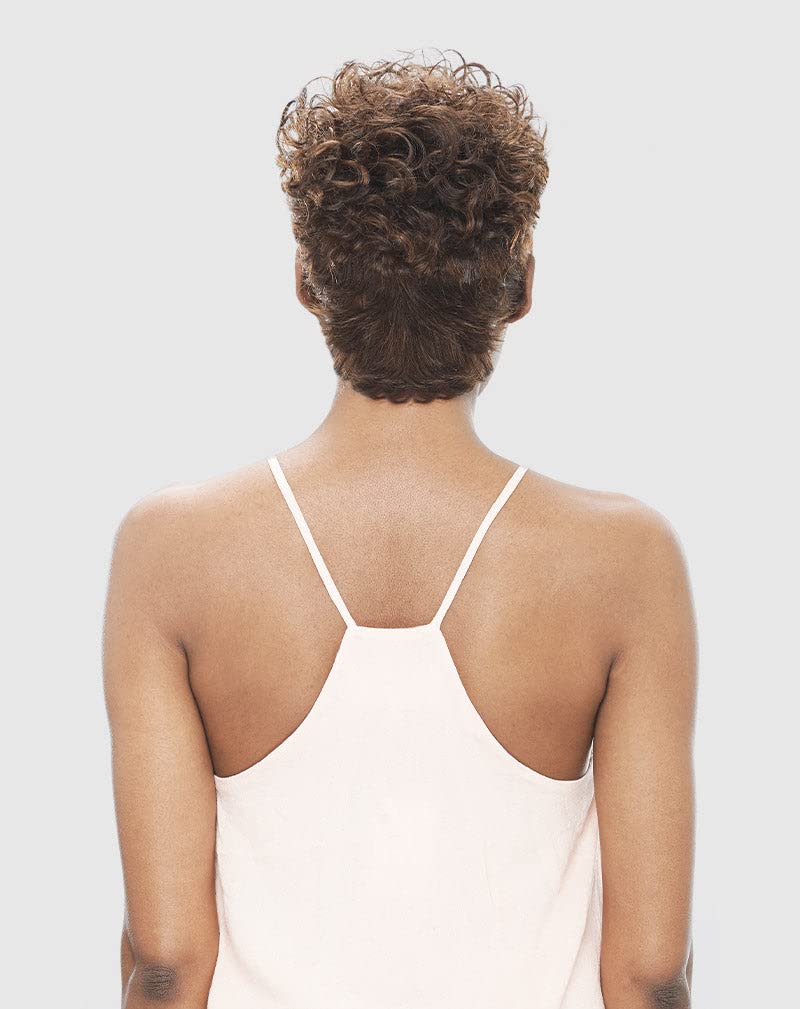 VANESSA VIXEN Human Hair Collection Wigs Short Length Curly Wave Style - HH ILON (51) - Image 3