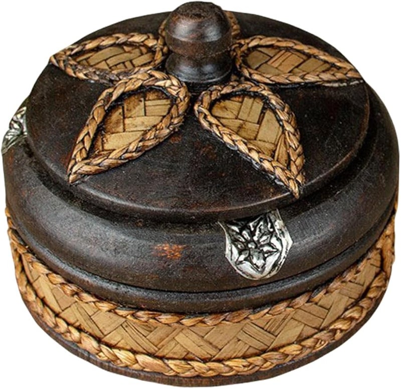 Handcrafted Wooden Ashtray With Lid For Restaurants And Public Spaces M Color - Image 2