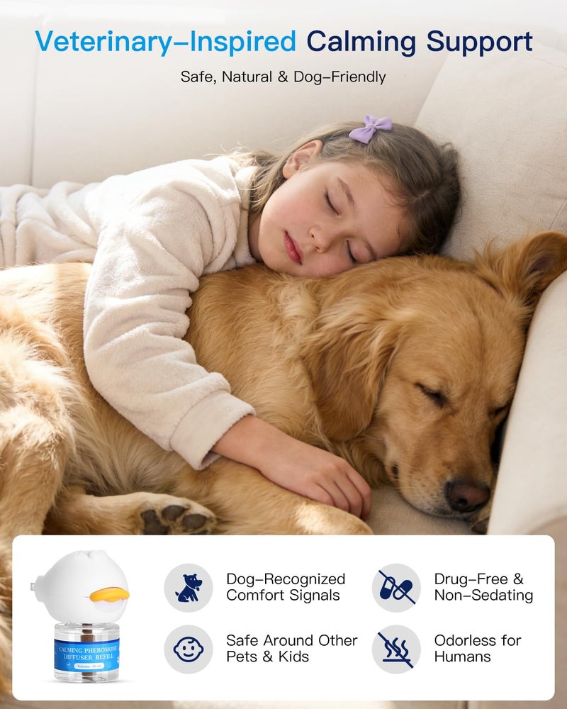Accecraft Dog Calming Pheromone Diffuser Kit â€“ Plug-in Anxiety & Stress Relief for Dogs, Helps Reduce Barking, Chewing, Aggression & Separation Anxiety â€“ Drug-Free, Non-Sedating, 60-Day Supply - Image 5
