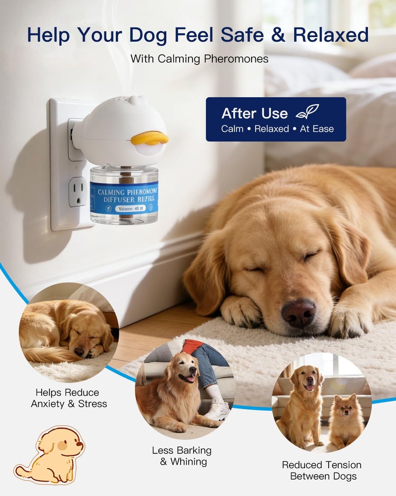 Accecraft Dog Calming Pheromone Diffuser Kit â€“ Plug-in Anxiety & Stress Relief for Dogs, Helps Reduce Barking, Chewing, Aggression & Separation Anxiety â€“ Drug-Free, Non-Sedating, 60-Day Supply - Image 3